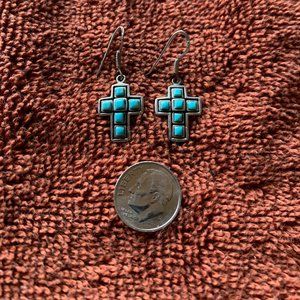 Sterling Silver & Turquoise Dangle Earrings